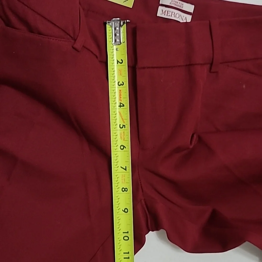 NWT Merona Berry Maroon Modern Fit Ankle Pants size 6